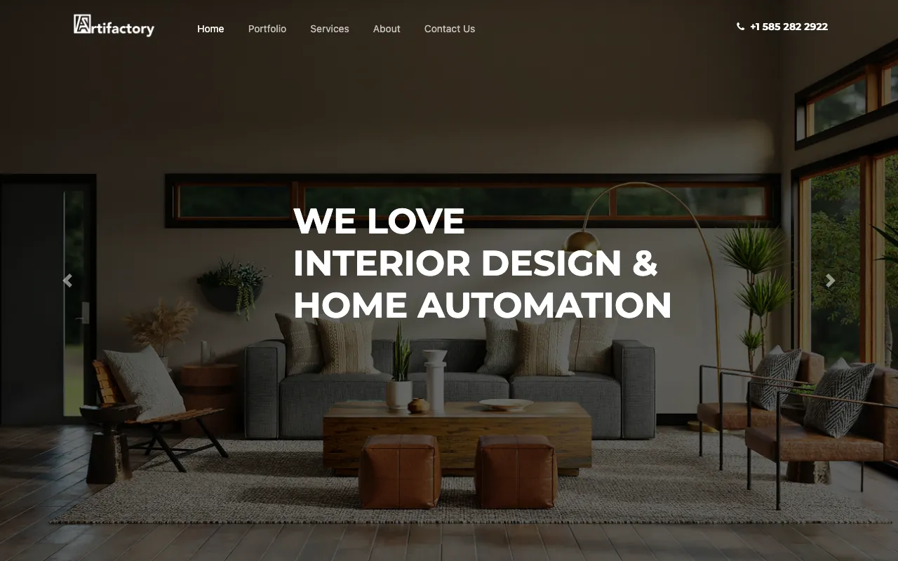 Artifactory Designs website preview