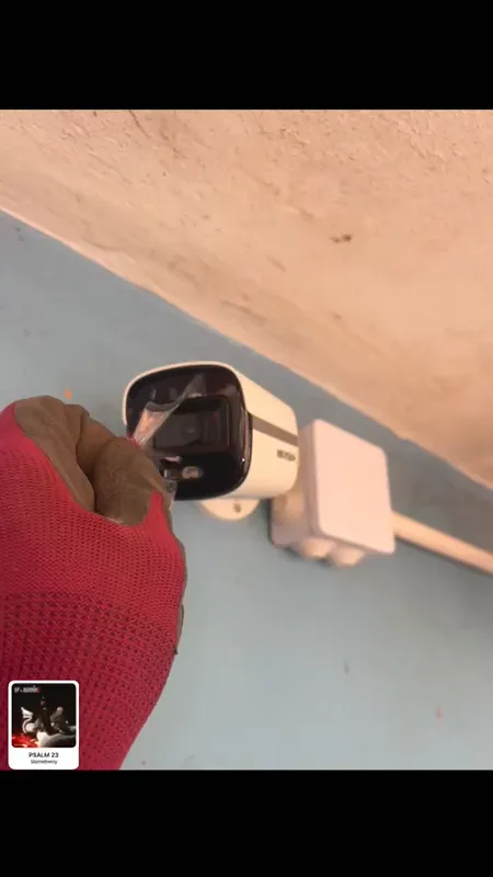 Video of a CCTV camera being installed