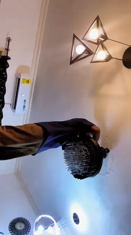 Video of a chandelier being installed