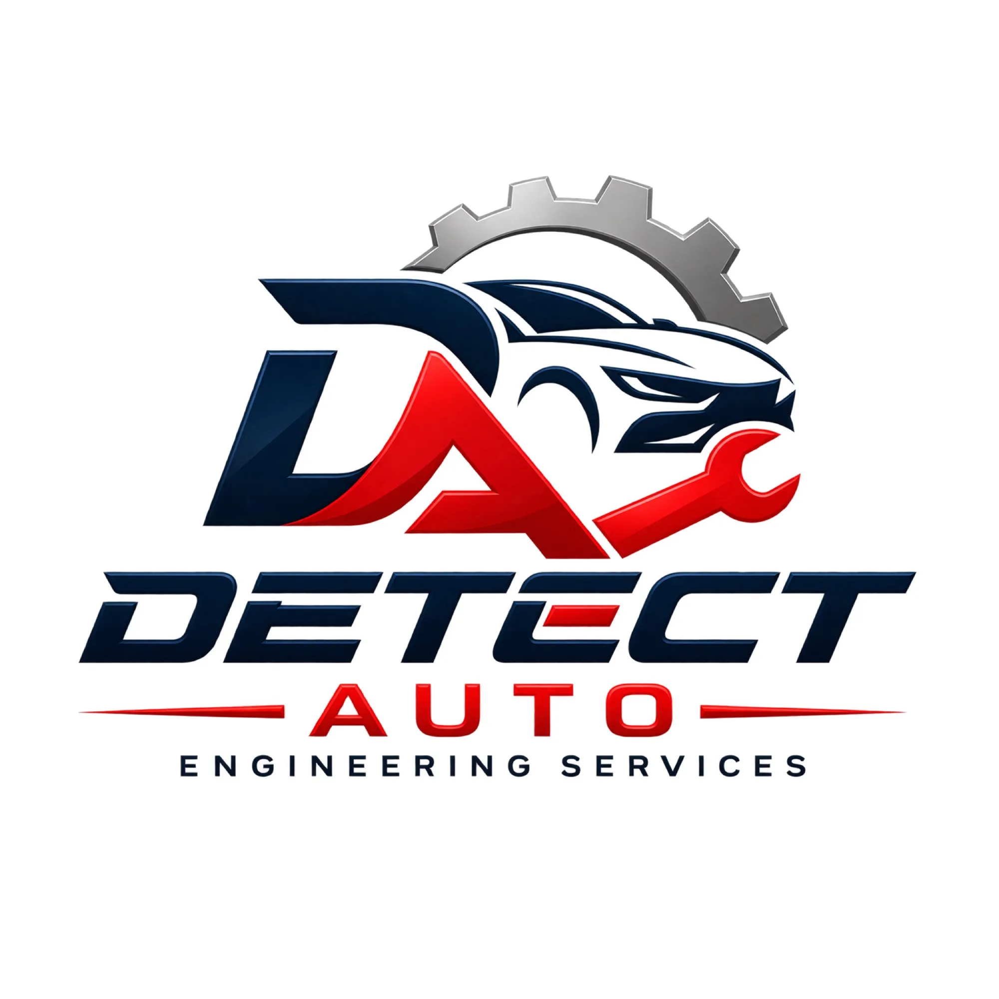 Detect Auto Engineering Services logo design