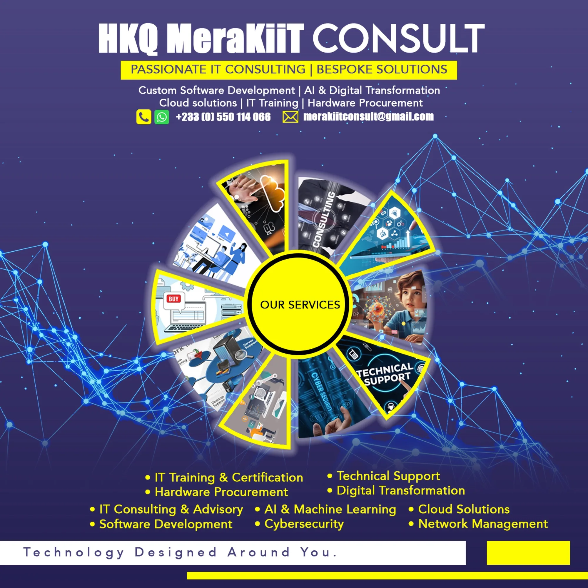 HKQ MeraKiiT Consult services flyer design