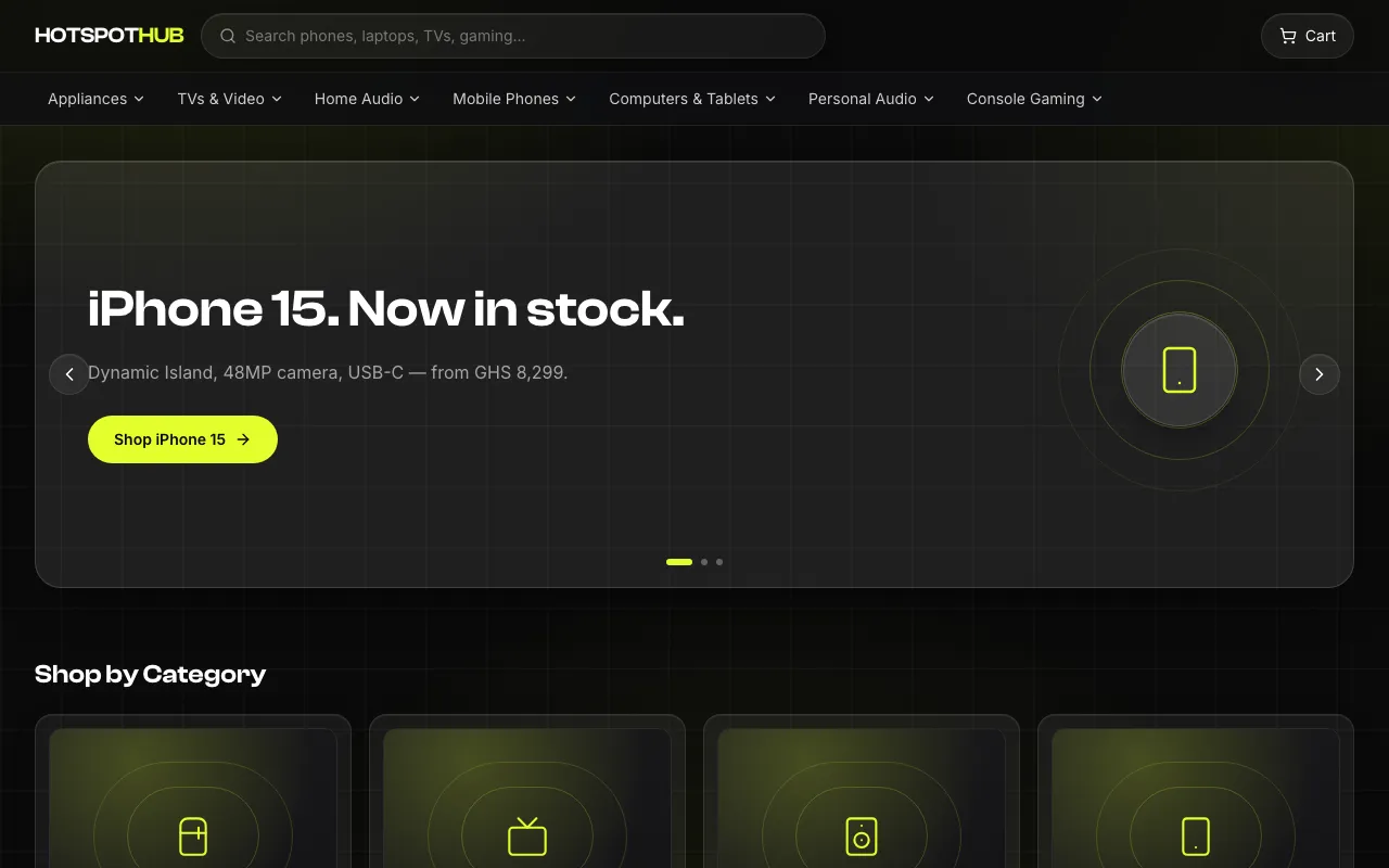 Hotspot Hub website preview